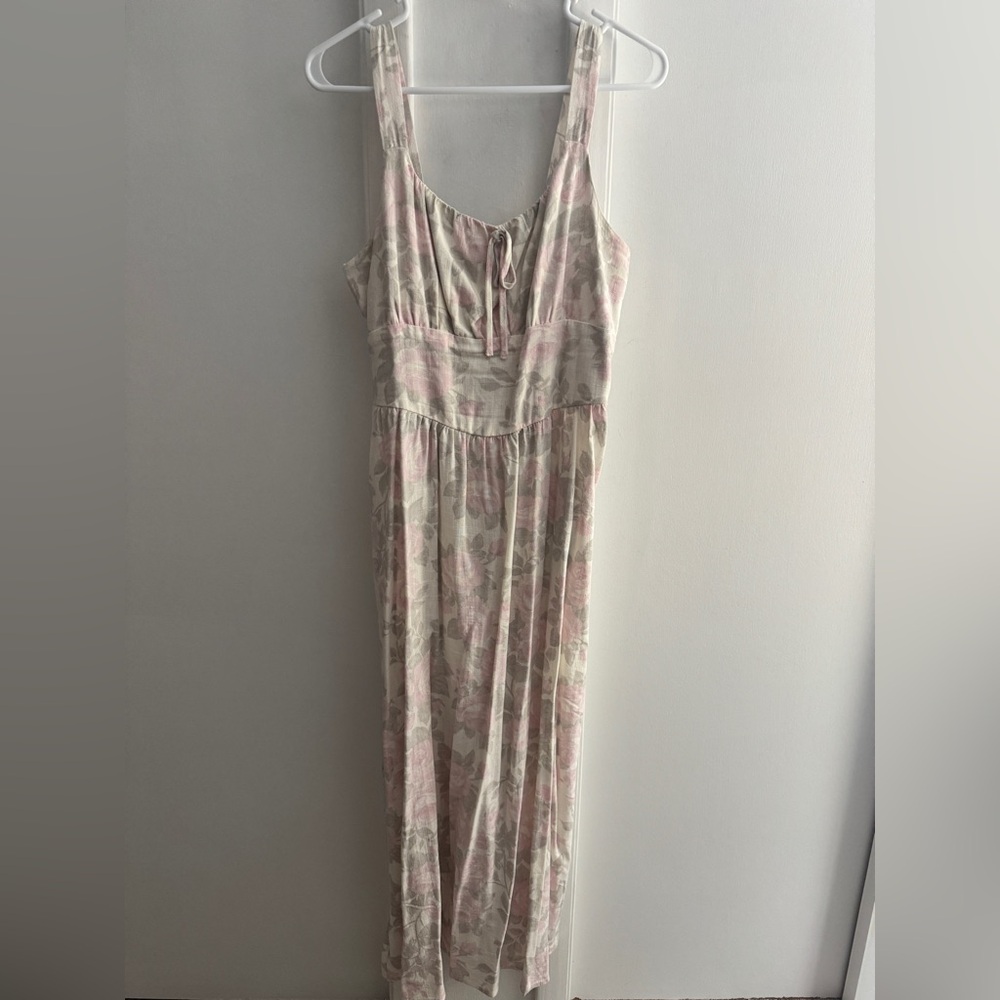 Monteau Pink Floral Midi Dress